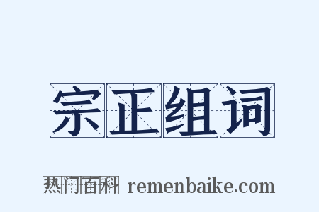 宗正组词是什么意思的图片
